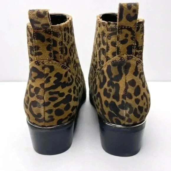 Marc Fisher Suede Leopard Print Missir Ankle Boots - Picture 8 of 10